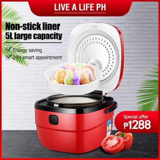 Ready Stock/☑✉❣Electric rice cooker household rice cooker smart rice cooker non-stick liner 5L
