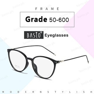 Graded Eyeglasses for Nearsighted with Grade -50 100 150 200 250 300 350 400 450 500 550 600 for Women Men Fashion TR90 Super Light Transparent Frame Optical Glasses Myopia