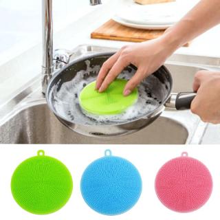 [Ready Stock] Silicone Multi-function Round Silicone Dish Washing Dishwasher Brush Cleaning Kitchen Tool