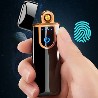 Touch Sensor USB Rechargeable Windproof Flameless Electric Cigarette Lighter