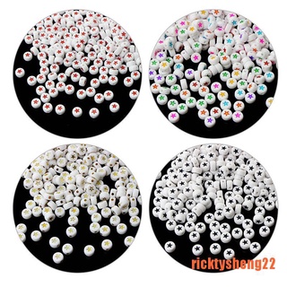 【RTS】100Pcs Acrylic Spacer Beads Star Round Loose Beads DIY Earring Necklace J
