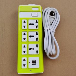 extension cord with usb port High-power multi-switch USB power strip socket Cable length 2M (1)