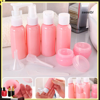 SWTB_9Pcs Travel Cosmetic Makeup Spray Funnel Dropper Empty Container Bottle Set
