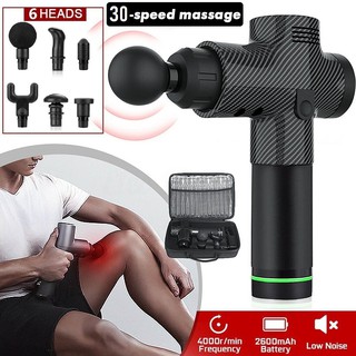 【READY STOCK】30 Speed Portable Massage Gun Percussive High Frequency Vibration Muscle Massager