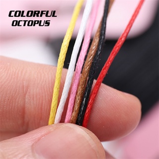 20yards/roll 1mm Waxed Cotton Thread Cords String Strap For DIY Braided Bracelet Necklaces Jewelry M