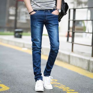 Men's blue skinny pants denim jeans maong