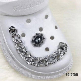 (solofan) Chain Shoe Charms Metal Charm Decoration for Croc Clog Shoes Pendant Buckle Tool