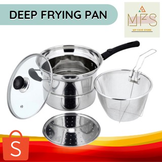Multi-Purpose Mini Cooking Pot Ideal for steaming and deep frying with High Quality stai