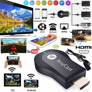 AnyCast M2 Plus Wifi Display Dongle Receiver for iOS Android Black TV 1080p Wireless HD