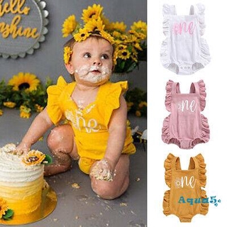 ✿ℛ0-24 Months Newborn Baby Girl Sleeveless Cotton Romper Jumpsuit One-Piece Summer Birthday Clothes (1)
