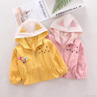 Autumn Toddler Baby Girl Cartoon Outerwear Casual Long Sleeve Ear Design Hoodie Sweatshirt Coat
