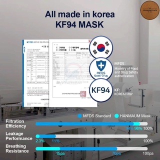 [KF94 Certified Mask]HANMAUM 3D Face Safety Mask for Protection /Made in Korea/Filter Efficiency≥98% (3)
