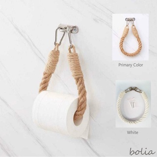 Hemp Rope Creative Roll Paper Holder Perforated Toilet Paper Holder 304 Stainless Steel Toilet