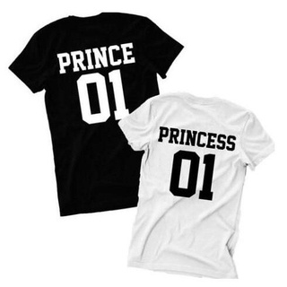 Women Men Hipster Fashion Tshirt Casual Couple T Shirt For Lover Couple Prince 01 T Shirt Princess 01 Letter Print T-Shirt 6NSW