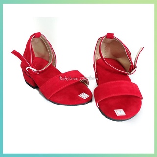 【Available】Kids Gamusa Block Heels Red Kids Shoes
