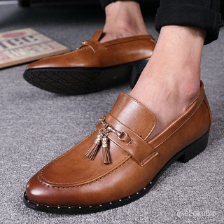 Men's Fashion Tassel Slip-On Loafer Oxford Shoes Formal Low-Cut Shoes r4Pc