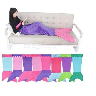 Soft Fleece Mermaid Tail Blanket Age4-16 Bed Wrap Fin