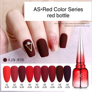 AS red Color Series gel polish nail gel 15ml red bottle AJN