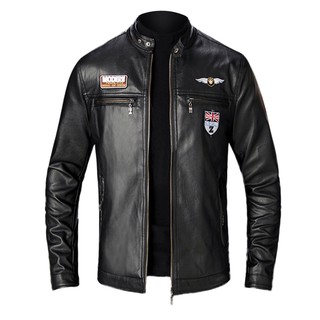 Men's Autumn Winter New Style Slim Leather Jacket Fashion Motorcycle Coat
