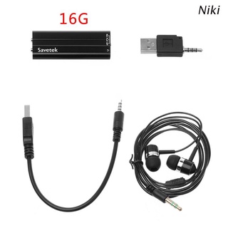 Niki Mini Clip USB Spy Pen MP3 Player Voice Activated Digital Audio Recorder 8GB/16GB