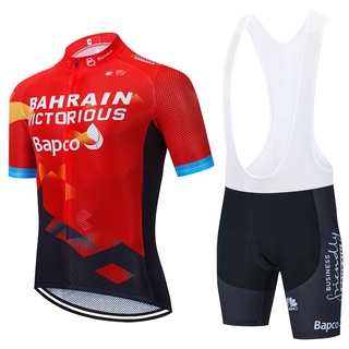 2021 TEAM BAHRAIN Cycling Jersey Bike Pants Set 20D Ropa Mens Summer Quick Dry Pro BICYCLING Shirt SHORT Maillot Culotte Wear