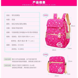 BG235 Korea Fashion Backpack School backpack Backpack Set 3in1 School Backpack (9)