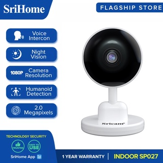Sricam SP027 CCTV Camera Wi-Fi1080P HD Smart Motion Tracking w/ Night Vision Two-way Audio