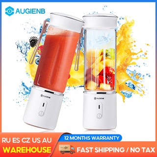 AUGIENB 500ml Electric Fruit Juicer Glass Mini Hand Portable Smoothie Maker Blenders Mixer USB