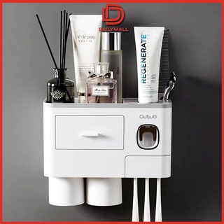Magnetic Adsorption Toothbrush Holder Toothpaste Squeezer Dispenser Storage Rack BathroomAccessories