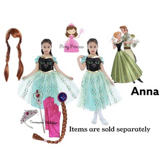 Disney Princess anna elsa frozen gown costume cosplay halloween costume (1)