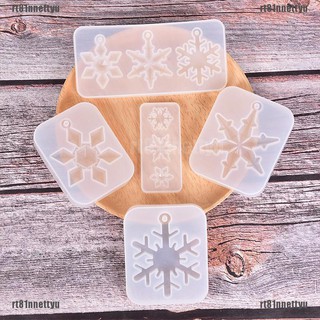 【NNET】Silicone Mold Mirror DIY Snowflake Epoxy Resin Molds Silica Jewelry