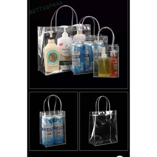 BETTER Tote Bag Clear Transparent Plastic PVC Shoulder Portable Handbag