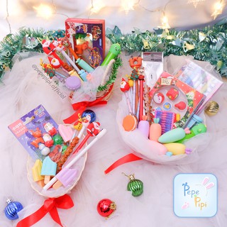 Parcel Hampers Christmas Stationery Basket / Box Beautiful Gift Gift Gift Kids Hampers Set santa Deer Pen Box Christmas Tree snowman