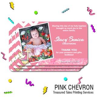 Pink Chevron Christening Baptismal Ref Magnet Party Souvenirs Giveaway (1)