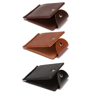 Men Fashion PU Leather Credit Card Holder Button Coin Pouch Wallet Money Clip Case