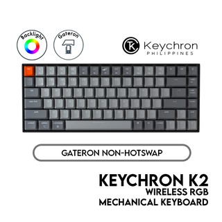Keychron K2 Mechanical Keyboard (75% Layout, Wired/Bluetooth, RGB, Gateron)