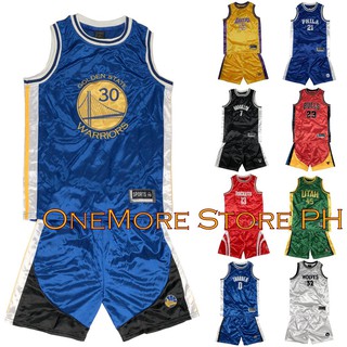 OneMore Boys NBA Terno Set Swingman Satin Jersey Embroidery Terno For Teens