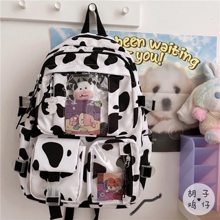 Ins Japanese Harajuku cow girl schoolbag female Korean chic large capacity backpack Student Backpack (5)