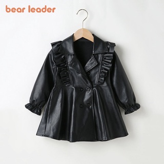 Bear Leader Spring Autumn Fashion Baby Boys Girls Leather Jackets PU Coat for Baby Outerwear Infant