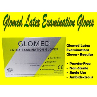 Orodento- Glomed Latex Examination Gloves 100's