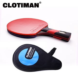 High quality carbon bat table tennis racket with rubber pingpong paddle short handle tennis table ra