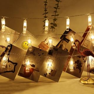 10-50 Clips Fairy Lights For Hanging Photos Pictures Cards And Memos LED Photo Clip String Ligh