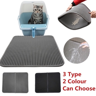Cat Litter Mat High Elasticity EVA Foldable Honeycomb Sifting Sanitary Pet Mat EVA Double-Layer