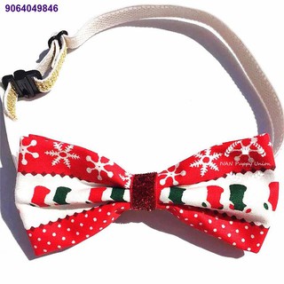 IJJ09.14∋Pet Dog Cat Party Accessories Dog Christmas Collar Bandana Bowknot Costume w/ Hat (3)