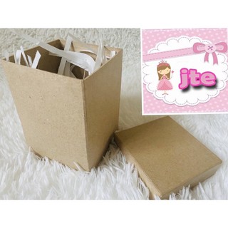 3.5 x 3.5 x 5 inches Kraft Box with White Shredded Paper Fillers