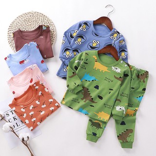 Kids Pyjamas Set Children Sleepwear Long Sleeves Shirt+Pant For 0-5Y Baby Sleepwear Suit