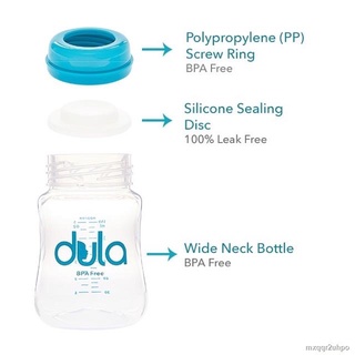 Dula Wide Neck Breastmilk Storage Bottles 5oz/150ml 4pack for Spectra and Avent