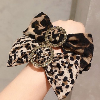 Korea Bowknot Hair Rope Leopard Print Hair Tie Rubber Band Hair Accessories