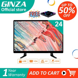 ♟▧❏(Free TV BOX) 24 inch TV FHD LED TV Sale Flatscreen Ultra-slim Cheap TV (Screen size 20 inches)