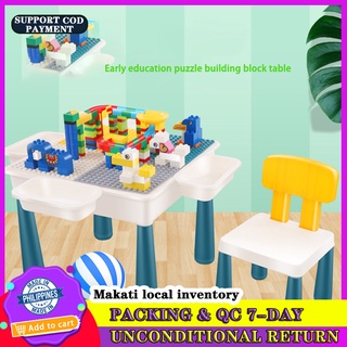 Building Blocks Tables And Chairs Set Lego Table With Chair and Blocks Lego Blocks Table For Kids
